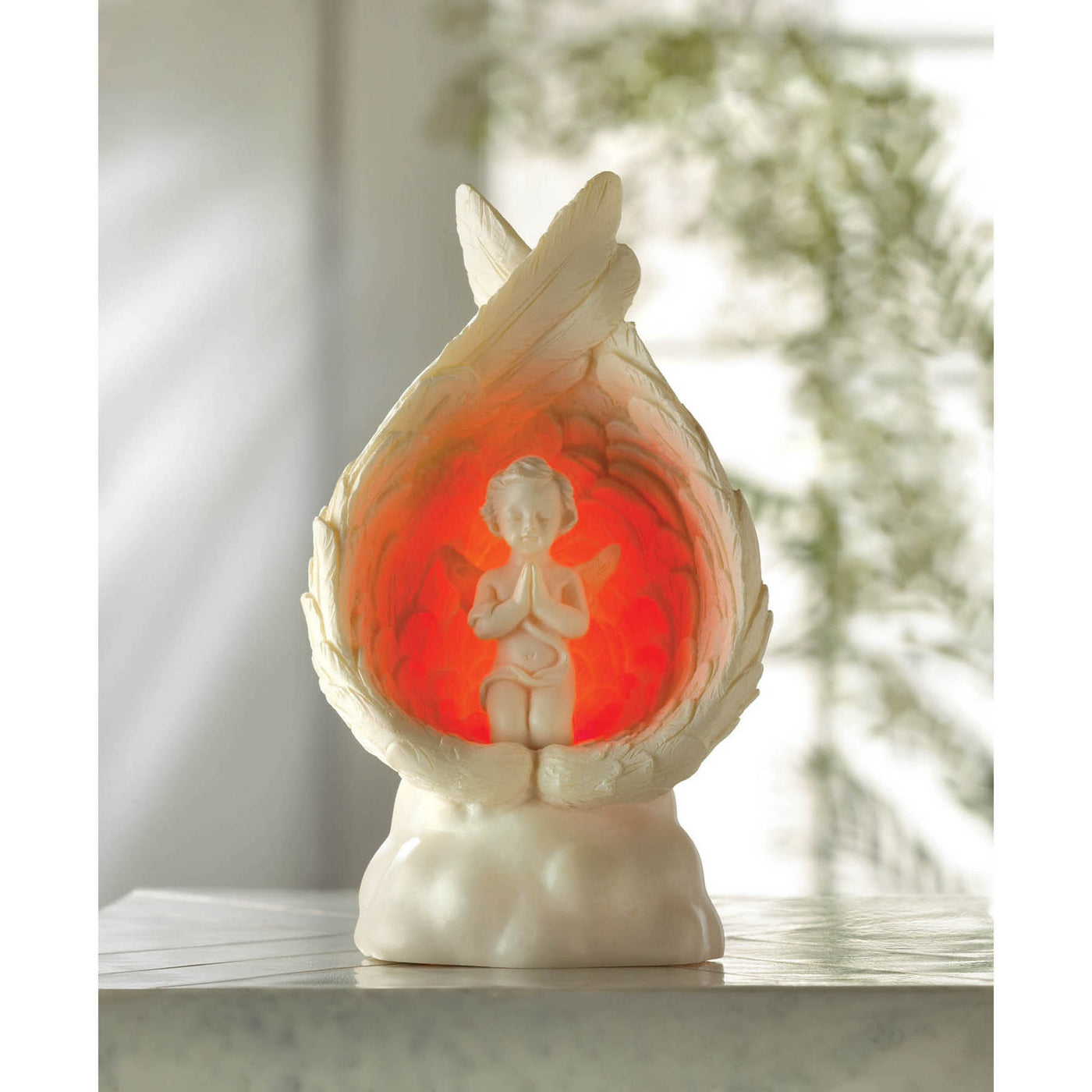 LIGHT-UP PRAYING ANGEL FIGURINE